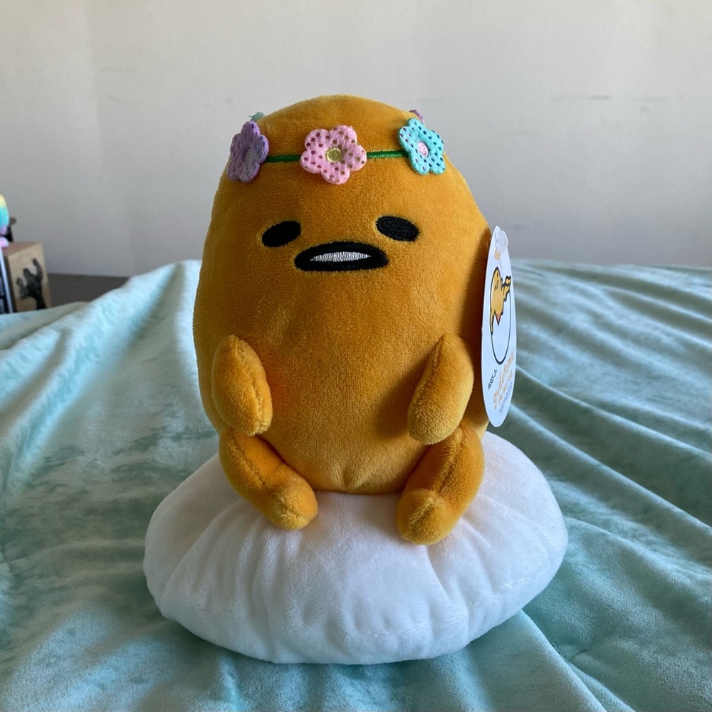 Easter Flower Crown Gudetama Plush - New